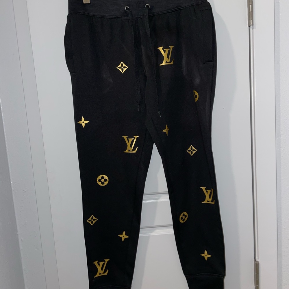Custom made LV monogram joggers
